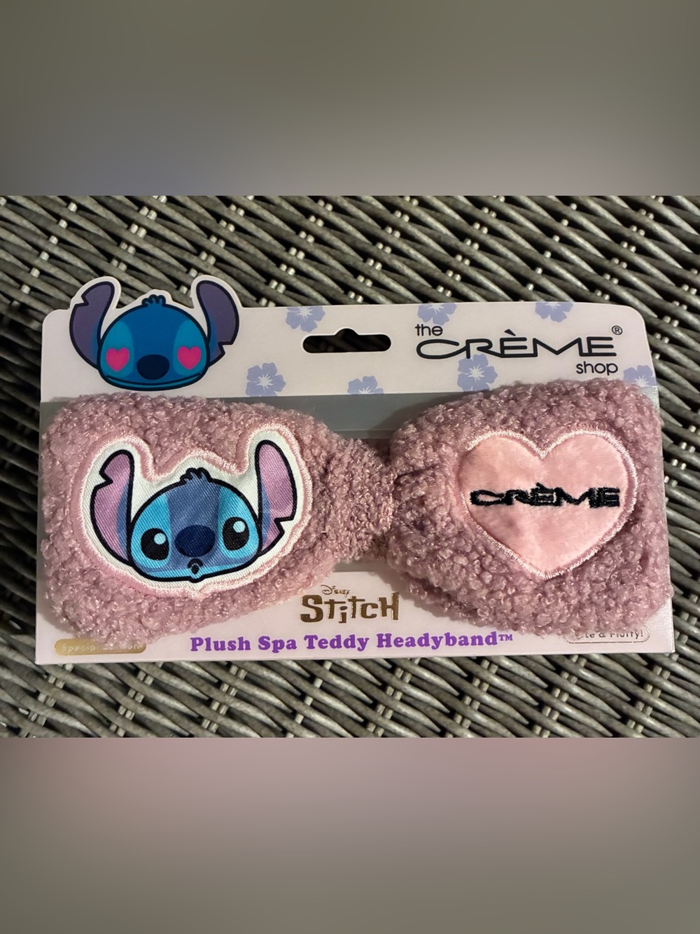 NWT Disney-Crème Shop Stitch Plush Spa Teddy Headband. Brand new!